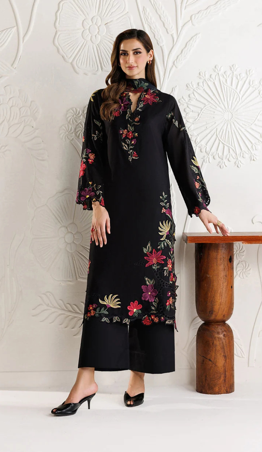 INK - 3PC DHANAK EMBROIDERED UNSTITCHED
