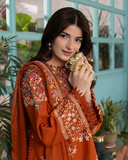 BTK  - 3PC Lawn Embroidered Unstitched