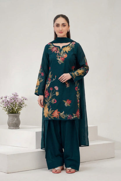 ASG - 2PC DHANAK EMBROIDERED UNSTITCHED