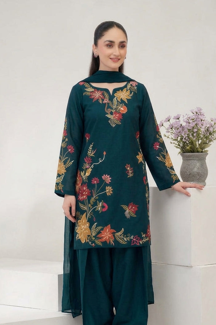 ASG - 2PC DHANAK EMBROIDERED UNSTITCHED