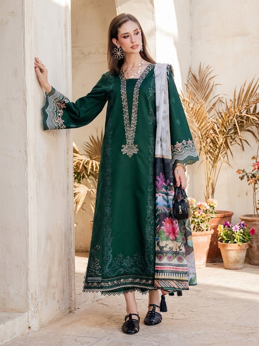 IZL - 3PC DHANAK EMBROIDERED UNSTITCHED