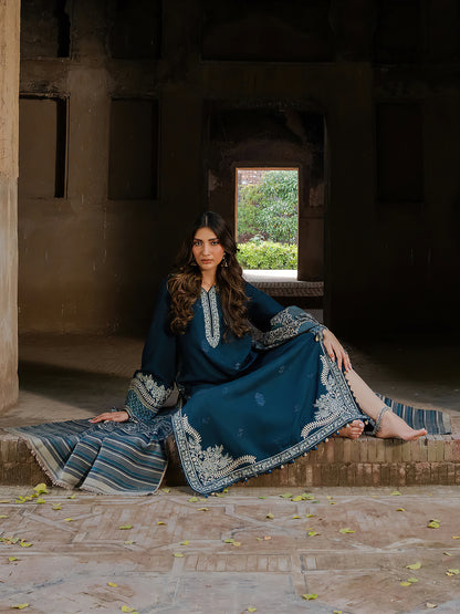 MHP - 3PC DHANAK EMBROIDERED UNSTITCHED (ZINc)