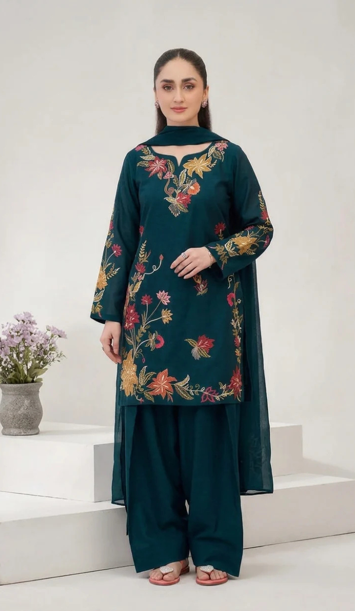 ASG - 2PC DHANAK EMBROIDERED UNSTITCHED