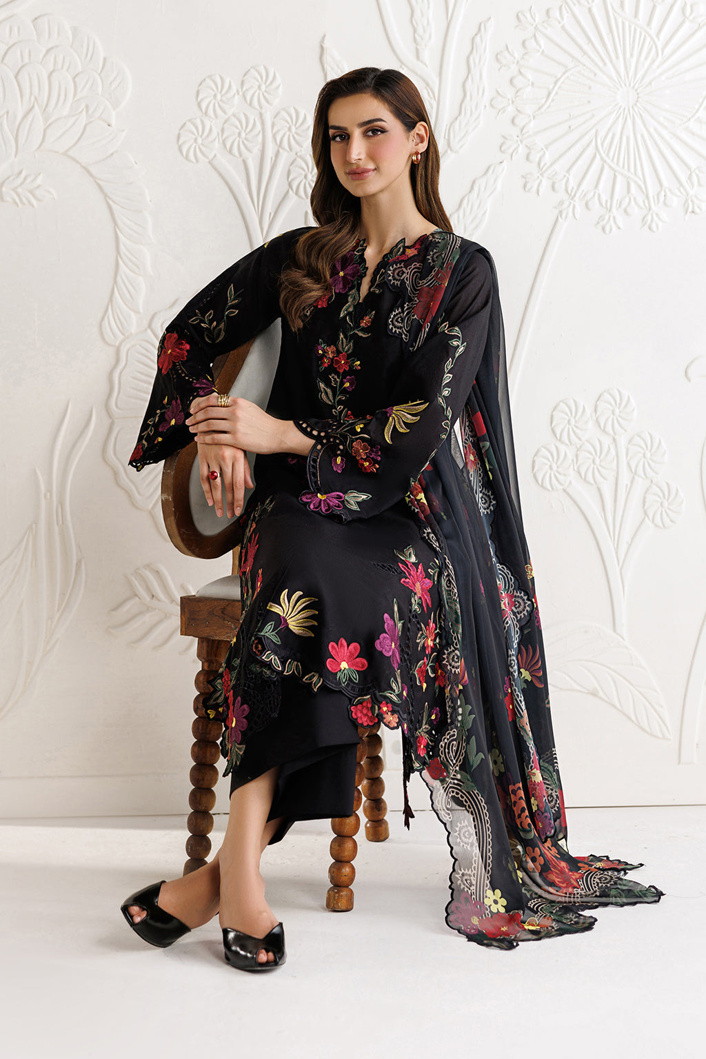 INK - 3PC DHANAK EMBROIDERED UNSTITCHED