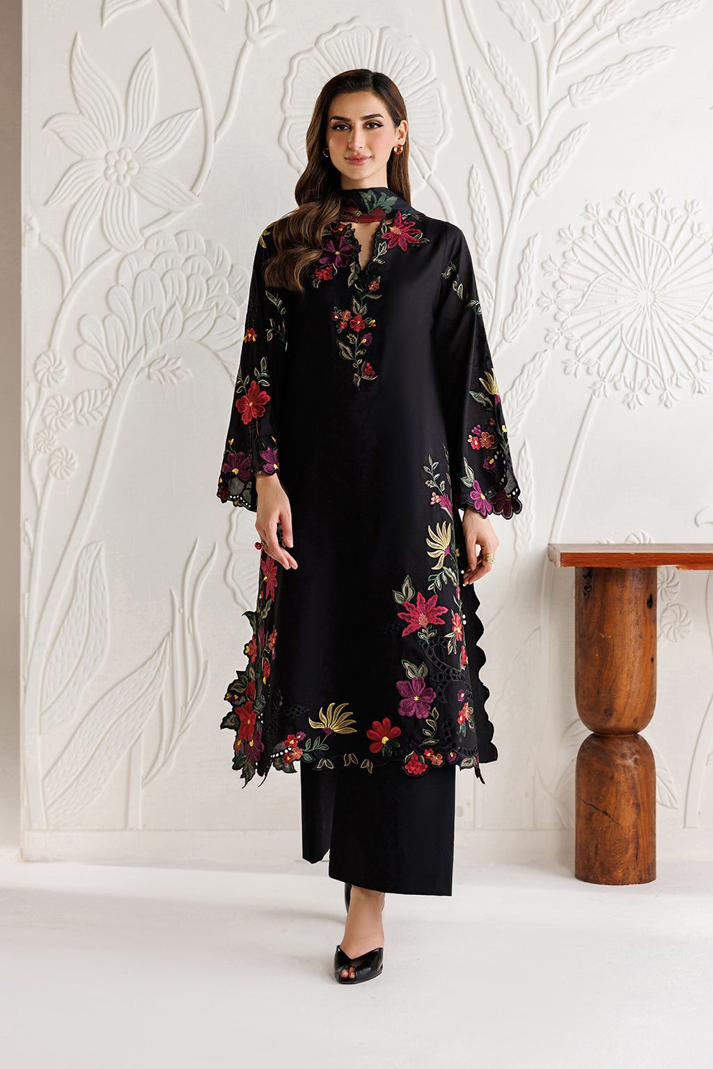 INK - 3PC DHANAK EMBROIDERED UNSTITCHED