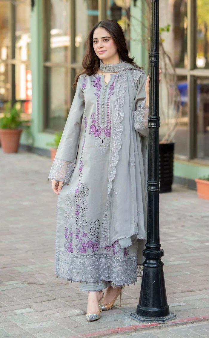 MSQ - 3PC DHANAK EMBROIDERED UNSTITCHED