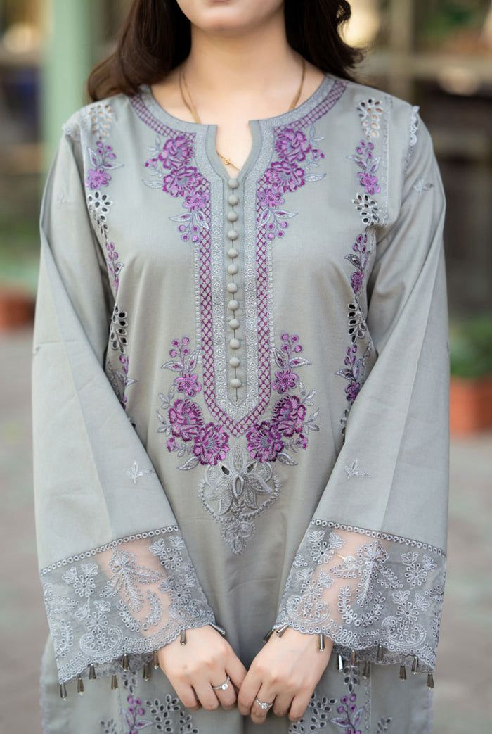MSQ - 3PC DHANAK EMBROIDERED UNSTITCHED