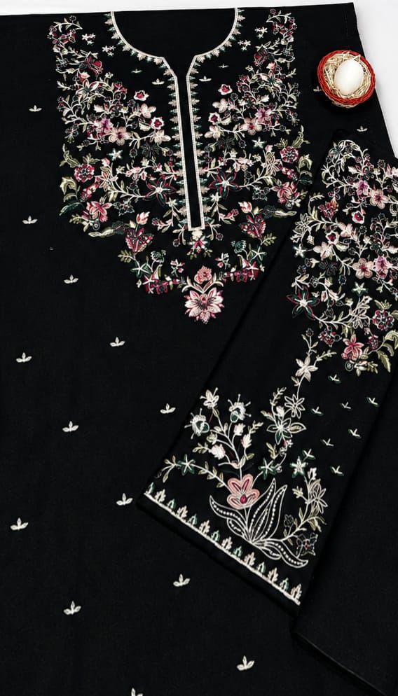 BTK - 3PC Dhanak Embroidered Unstitched