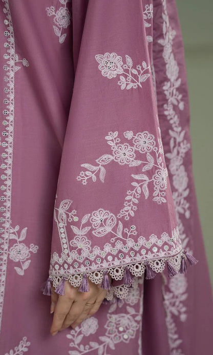 CRS - 3PC Dhanak Embroidered Unstitched (Dusty pink)