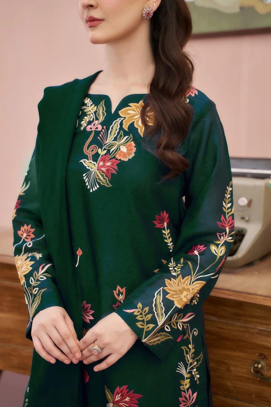 ASG - 2PC DHANAK EMBROIDERED UNSTITCHED