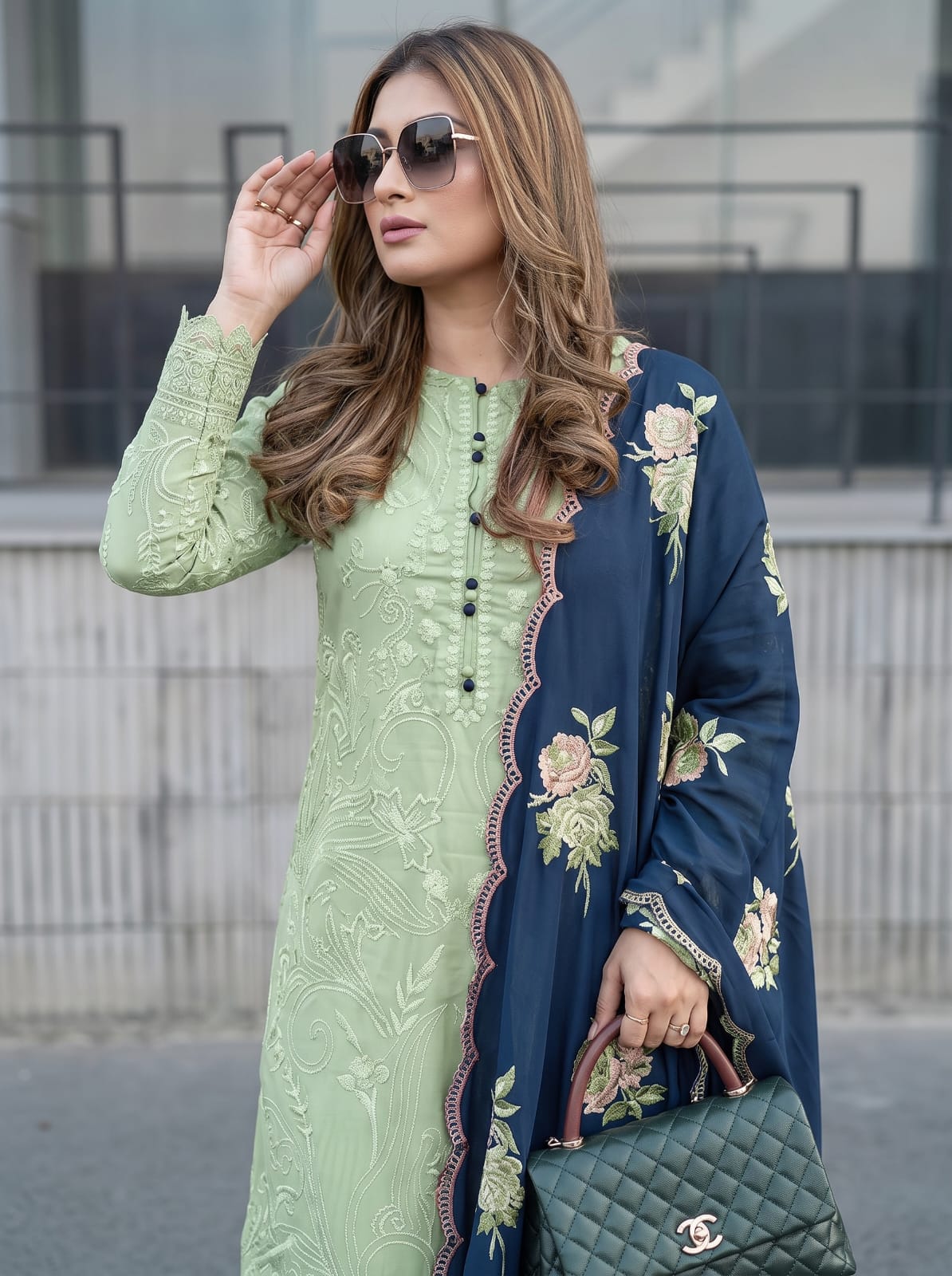 ZBC - 3PC DHANAK EMBROIDERED UNSTITCHED
